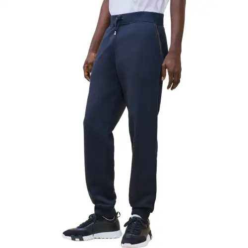 HERMES Knitted Sweatpants Men's Marine Blue