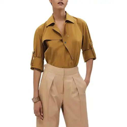HERMES Shirts Women's Khaki Moderate