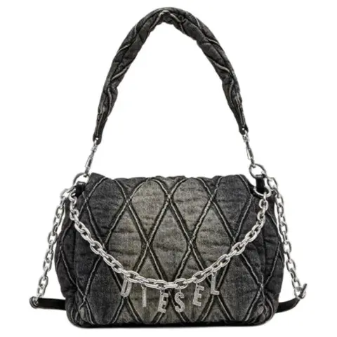 Diesel Charm-D L denim shoulder bag