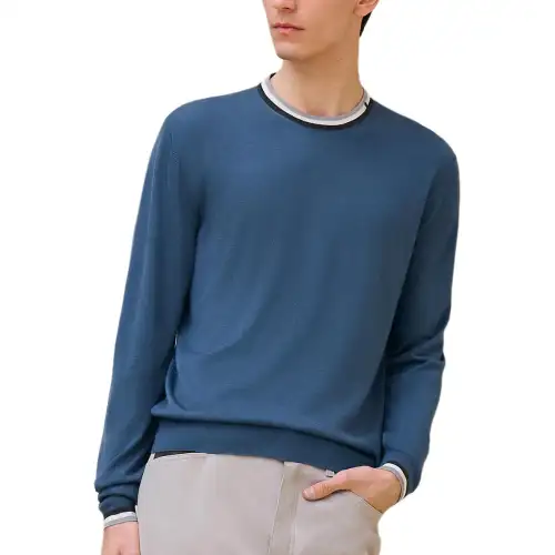 HERMES Cashmere Sweater Men's Blue