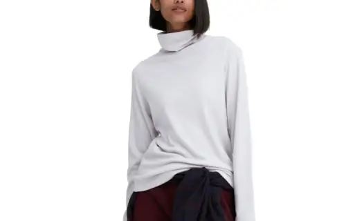 UNIQLO Knitwear Women's 02 Light Gray Crew Neck Moderate Other