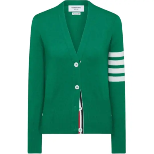 Thom Browne V-neck logo-detail cardigan