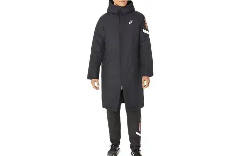 ASICS Jackets Men's Black Hooded Moderate Other
