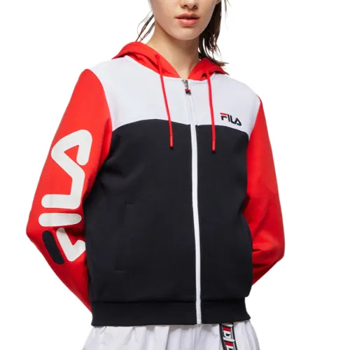 FILA Jackets Women's Black Hooded Moderate Other