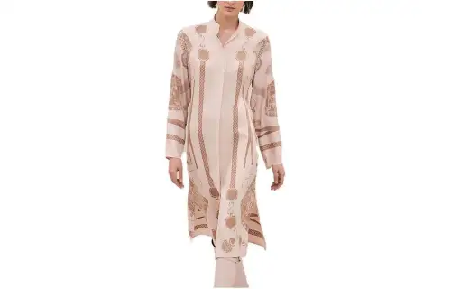 HERMES Long Sleeved Dress Women's Multicolor