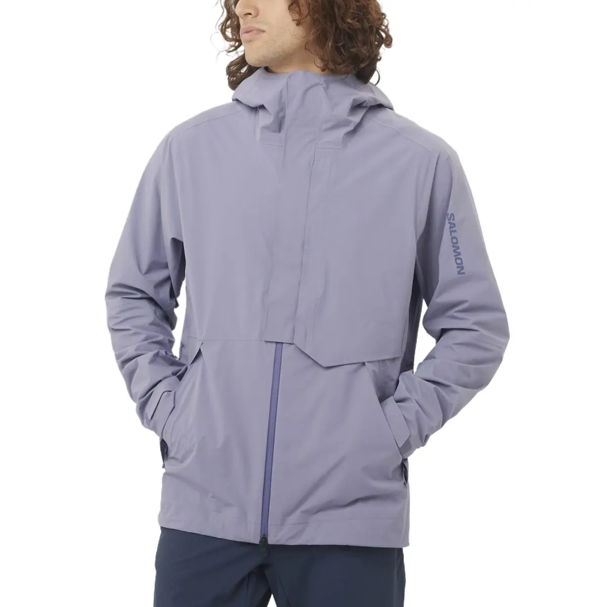 SALOMON OUTERPATH Mountaineering Clothing Men's Blue Purple
