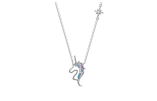 FANCI 925 Sterling Silver With Mother Of Pearl And Zircon Necklaces Women's
