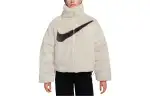 Nike Jackets Women's Beige Stand Collar Moderate Other