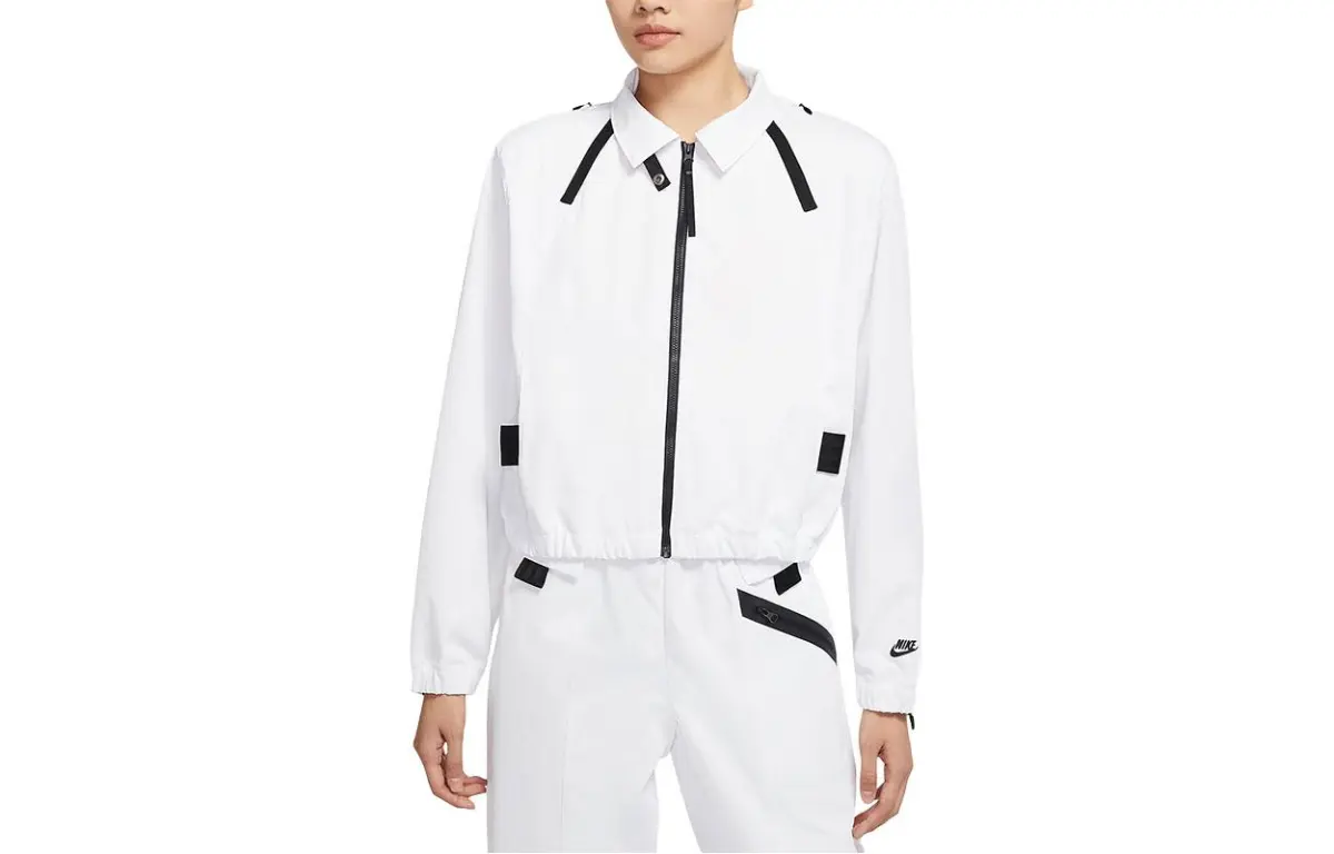 Nike Sportswear Women's Breathable Sport Zip-Up Jacket White