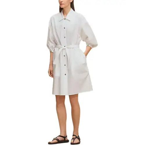 HERMES Short Sleeved Dress Women's White