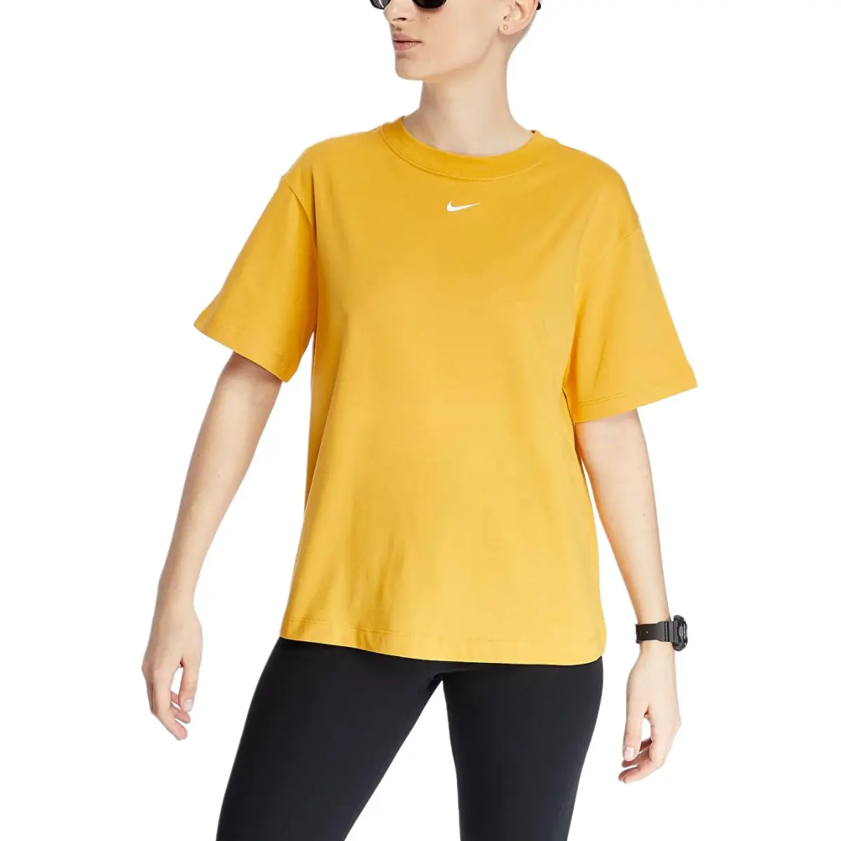 Nike Drop Shoulder Sleeve T Shirt Women's Dopamine Dressing Egg Yellow