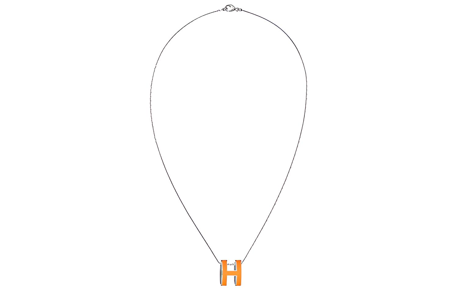 Женское necklace Hermes POP H (серебристое) — фото 2