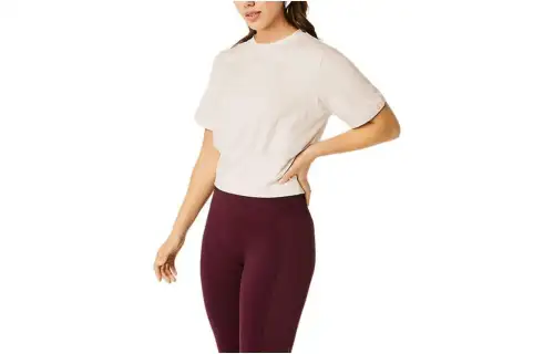 ASICS NAGINO FLEX T Shirts Women's Rose Pink Crew Neck Moderate Straight Fit