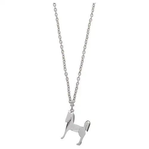 HERMES Panache Necklaces Unisex Silver