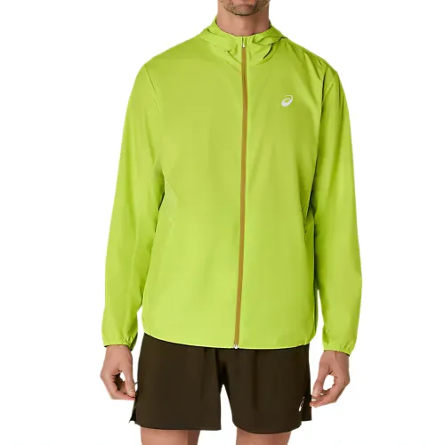 ASICS SILVER Jackets Men's Neon Green Hooded Moderate Other