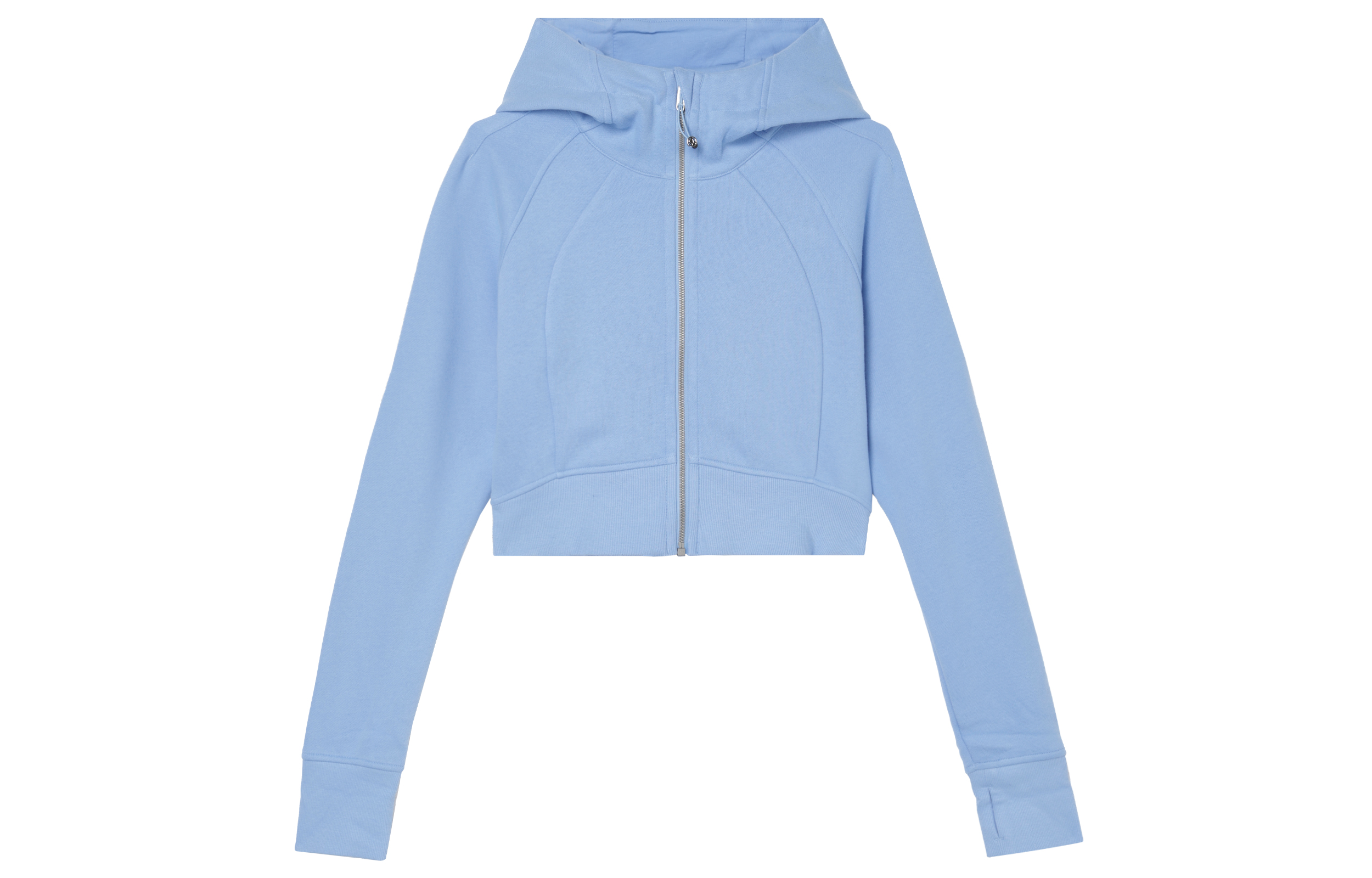 Lululemon Scuba Series Hoodie solid color hooded cardigan zipper zipper navel-baring long-sleeved cropped jacket women's style
