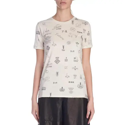 LOEWE T Shirts Women's White Crew Neck Moderate Straight Fit