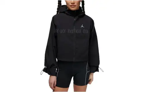 Jordan Sport Jackets Women's Black Hooded Moderate Other