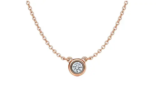 TIFFANY & CO. 18K Rose Gold Karat Gold, Diamond Necklaces Women's