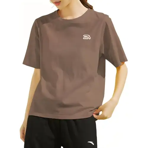 Anta Life Collection T Shirt Women's Mocha Coffee