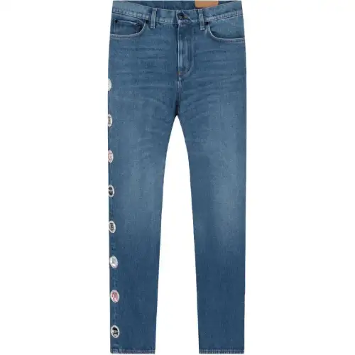 Burberry Jeans Men's Blue Moderate Slim Fit Pants