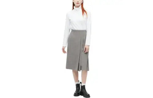 UNIQLO Casual Long Skirts Women's Mid Length A Line Skirt