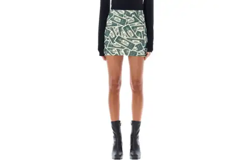 Vetements Casual Short Skirts Women's Green