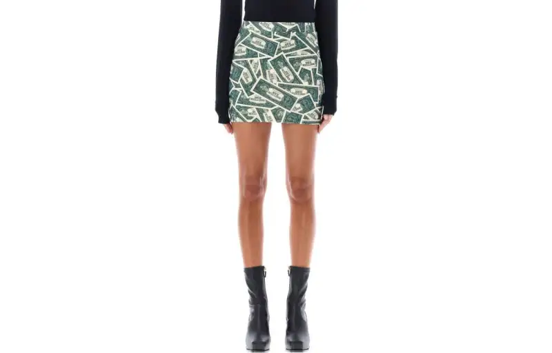 Vetements Casual Short Skirts Women's Green