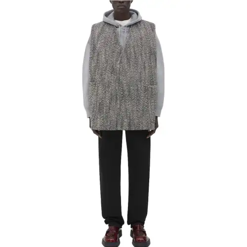 Bottega Veneta Vests Men's Gray V Neck Moderate Other