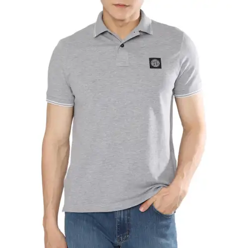 STONE ISLAND Polo Shirt Men's Gray