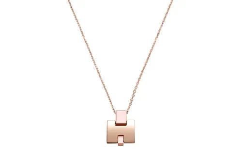 HERMES Necklaces Women's Rose Gold
