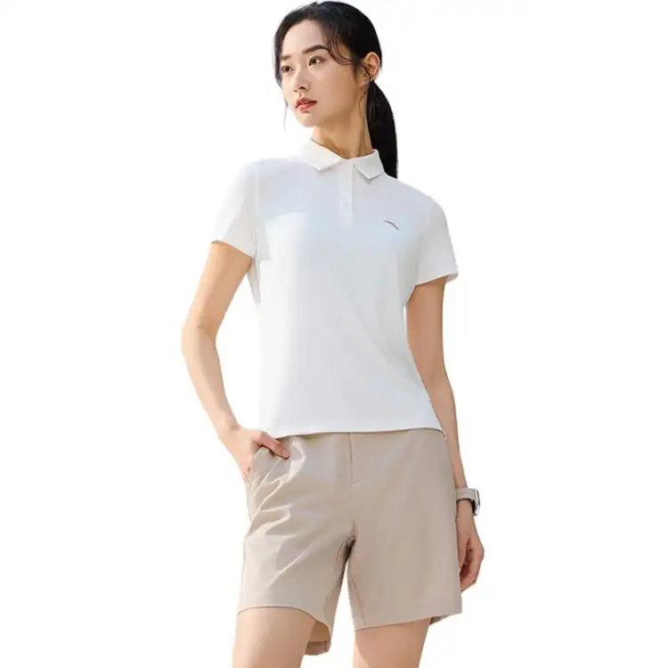 Anta Polo Shirt Women's Papyrus White