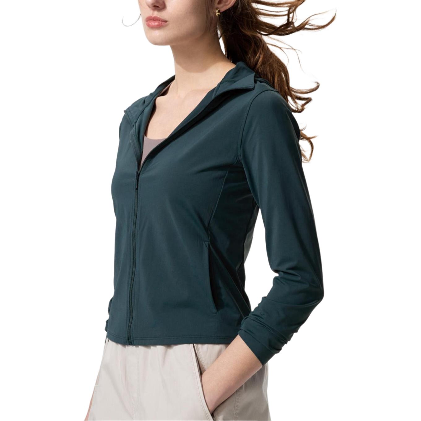 Женская куртка UNIQLO (темно-зеленая)
