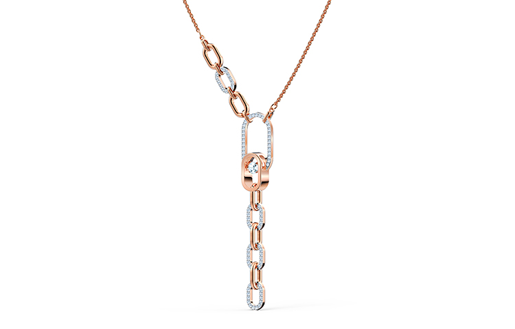 Swarovski Beating Heart Sparkling Dance Y-shaped Necklace Women's Gold/Silver