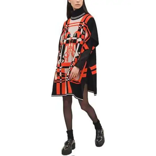 HERMES Cloaks Women's Red Moderate