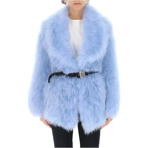 PRADA Furs Women's Blue Lapel Moderate