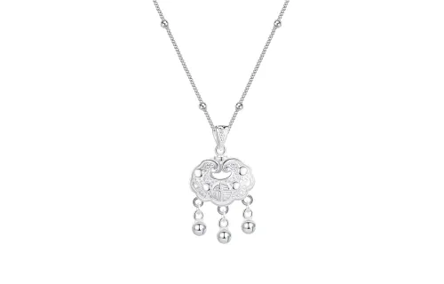 HUA JIAN XIU 999 Fine Silver Necklaces Women's