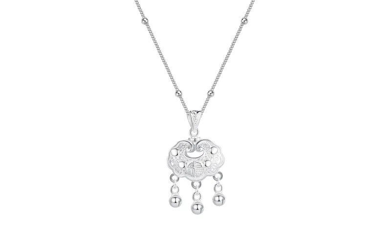 HUA JIAN XIU 999 Fine Silver Necklaces Women's