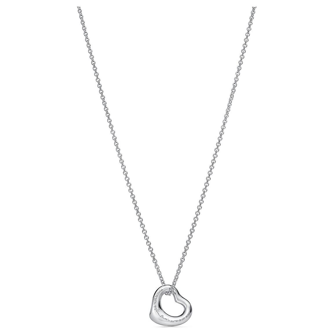 Женское ожерелье TIFFANY & CO. Elsa Peretti® Open Hear (серебряное) — фото 2