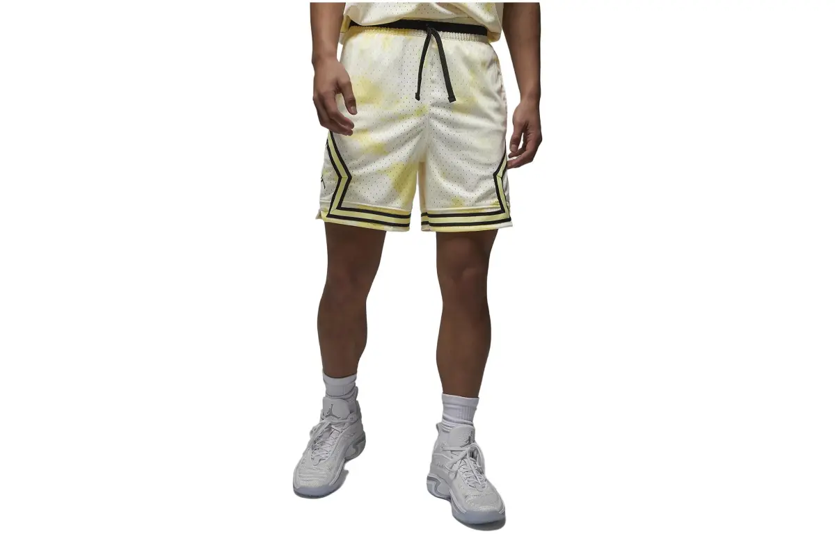 Jordan Casual Shorts Men's White Yellow Moderate