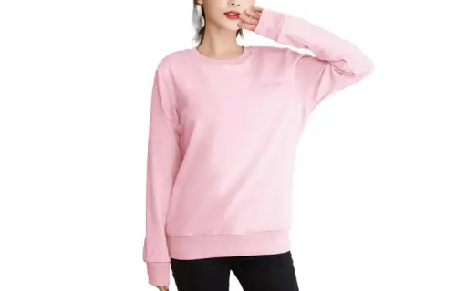 ANTA Sweatshirts Women's Pink Crew Neck Moderate Regular