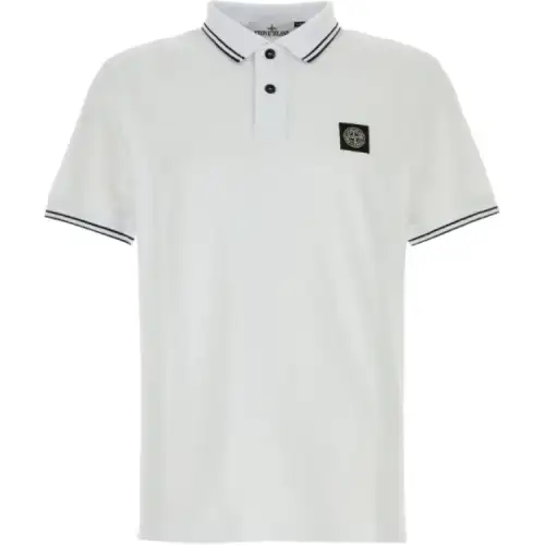 STONE ISLAND Logo Patch Short Sleeved Polo Shirt