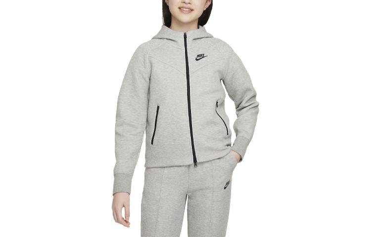 Женская куртка Nike Sportswear Tech Fleece Logo (темно-серая)