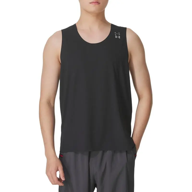 Under Armour Tank Tops Men's Black Crew Neck Moderate