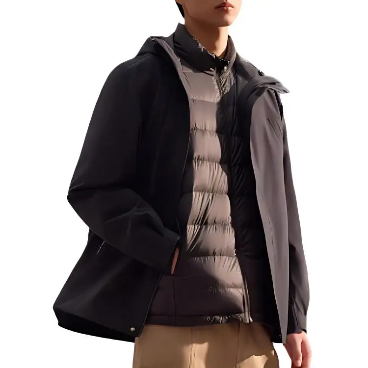 Anta Waterproof And Windproof To Keep Warm Windbreaker Jacket Men's Basic Black