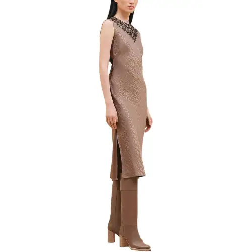 HERMES SS25 Sleeveless Dress Women's Gray