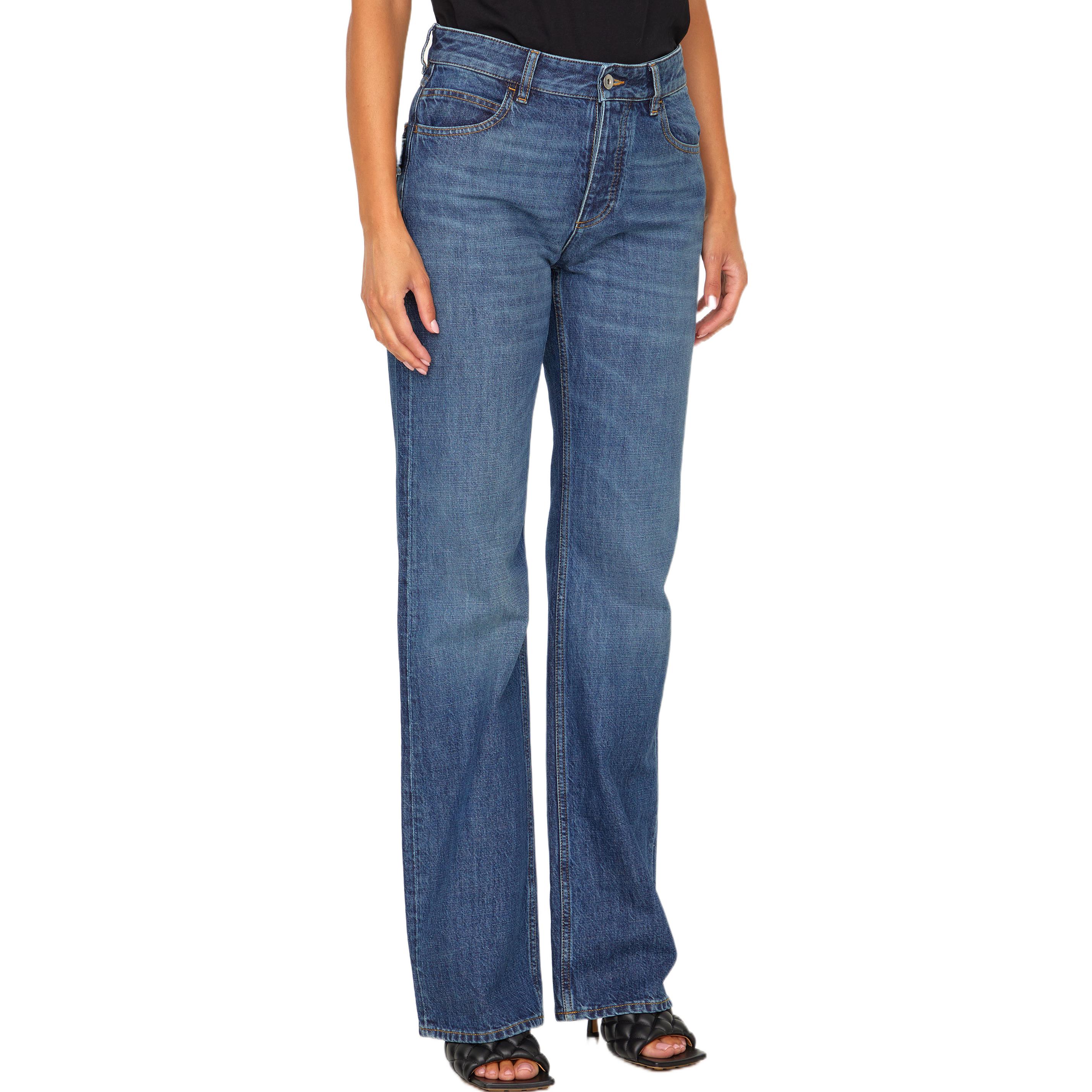 Bottega Veneta Medium Washed Straight Denim Jeans