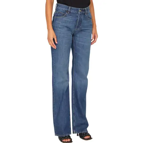 Bottega Veneta Medium Washed Straight Denim Jeans