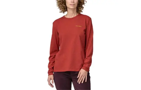 Patagonia Drop Shoulder Sleeve T Shirt Women's Red