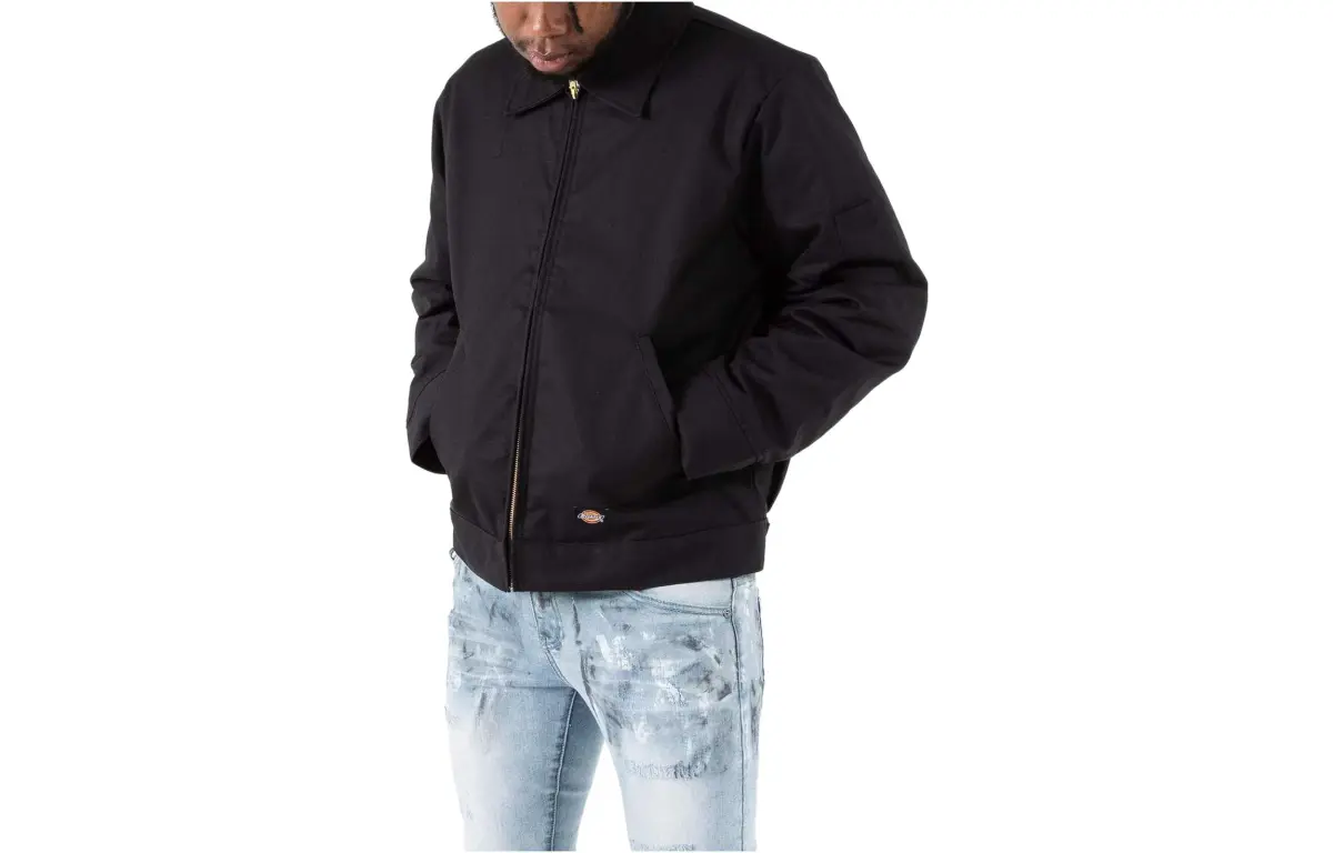 Dickies Jackets Men's Black Stand Collar Moderate Other